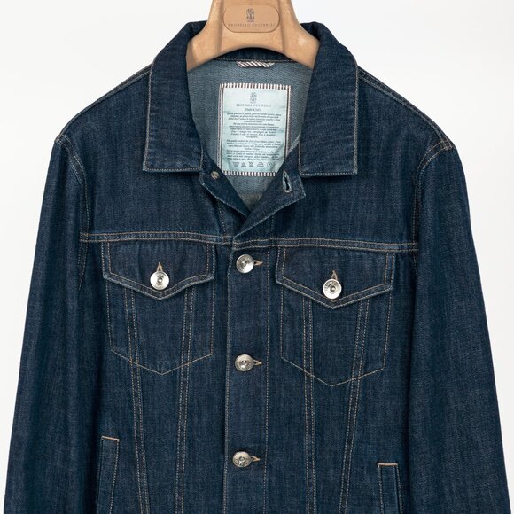 Brunello Cucinelli SS22 Blue Cotton-Denim Jean Jacket - Picture 5 of 16